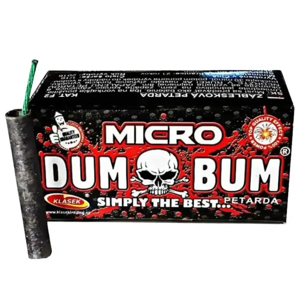 Dum Bum Micro P2D: Петарды-двадцатки Корсар 2 от Klasek — 25 штук, фитильный поджиг, доставка по Тосно и всей России.
