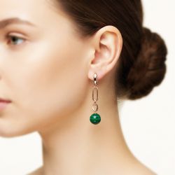Серьги с малахитом