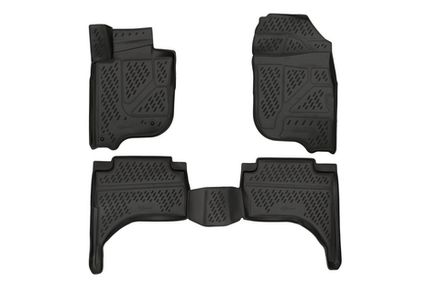 Коврики 3D в салон MITSUBISHI L200, 2015->, 4 шт. (ПУ, повышенная износостойкость)
