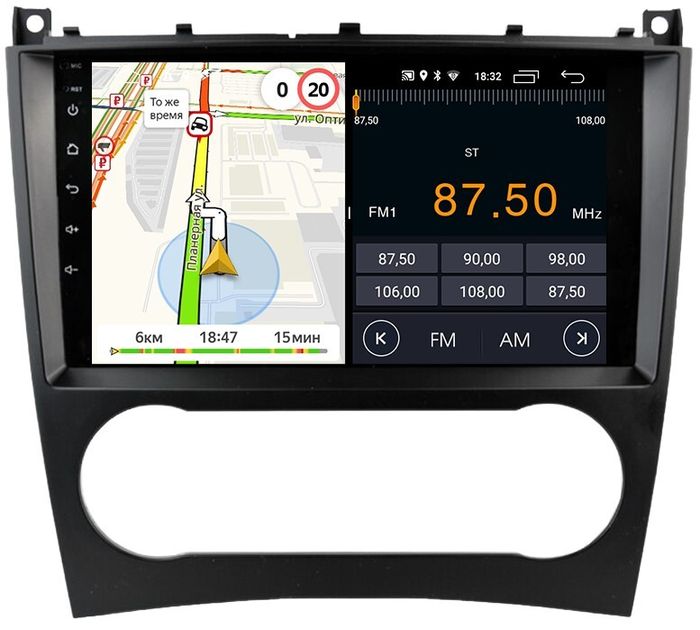 Магнитола для Mercedes-Benz C (W203) 2004-2007 - Parafar PF206FHD на Android 13, CarPlay, 4G SIM-слот