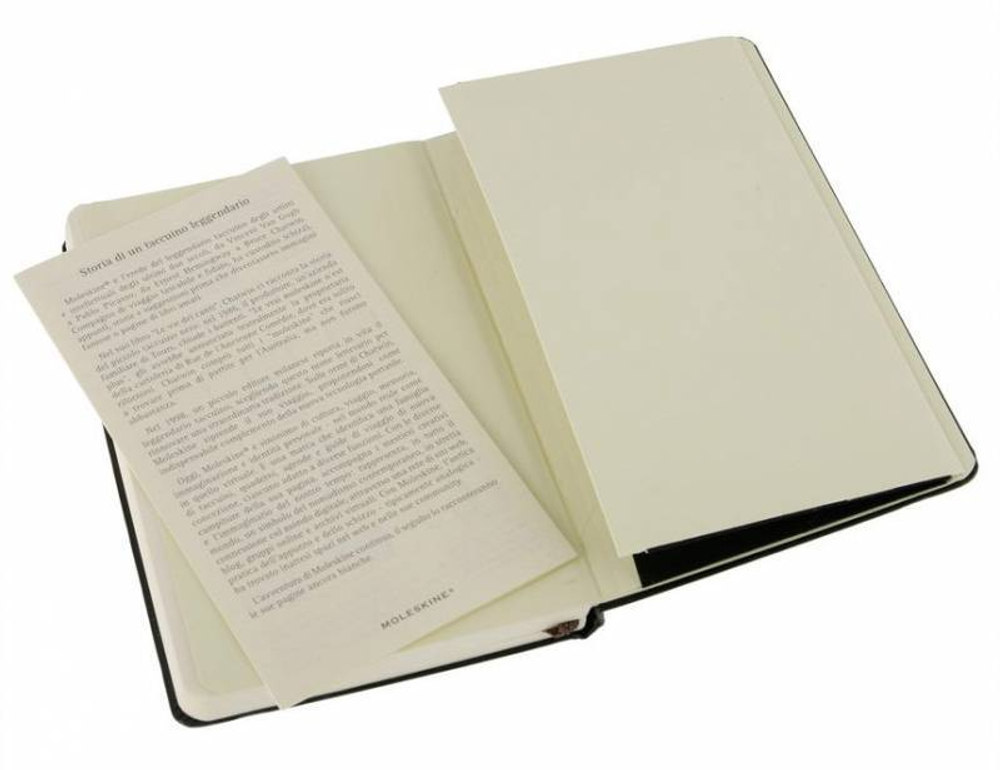 Блокнот Moleskine Classic (QP012) 9x14 см 192стр. без линовки, твердая обложка, черный