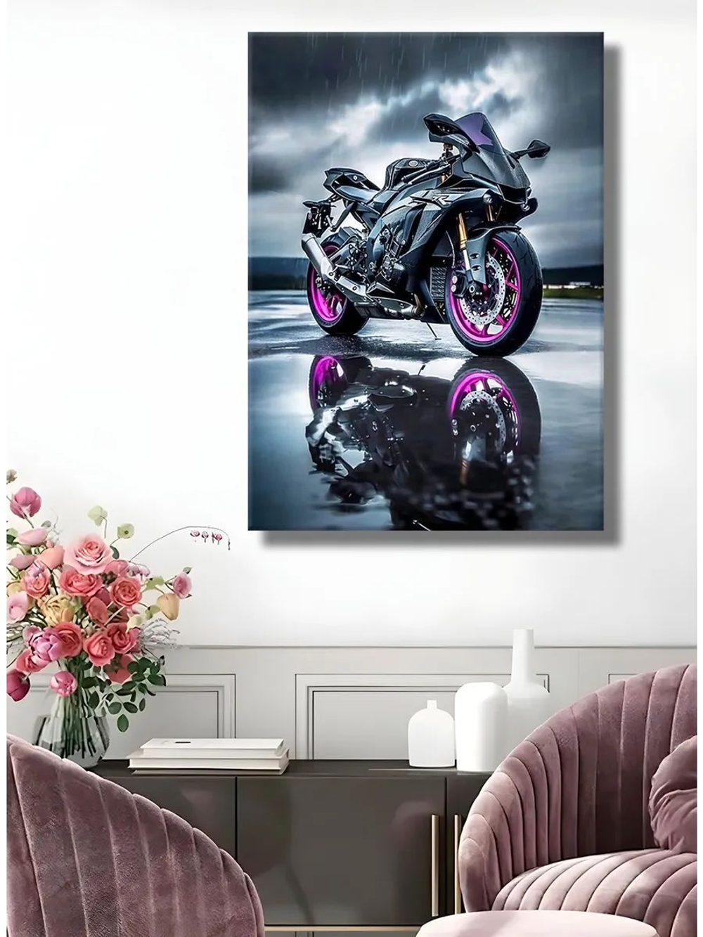 Картина Kawasaki Акулы Ветра интерьерная 30х40см 1шт.