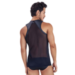 Черная прозрачная мужская майка Audacy Tank Top (Размер: M) (Цвет: черный)
