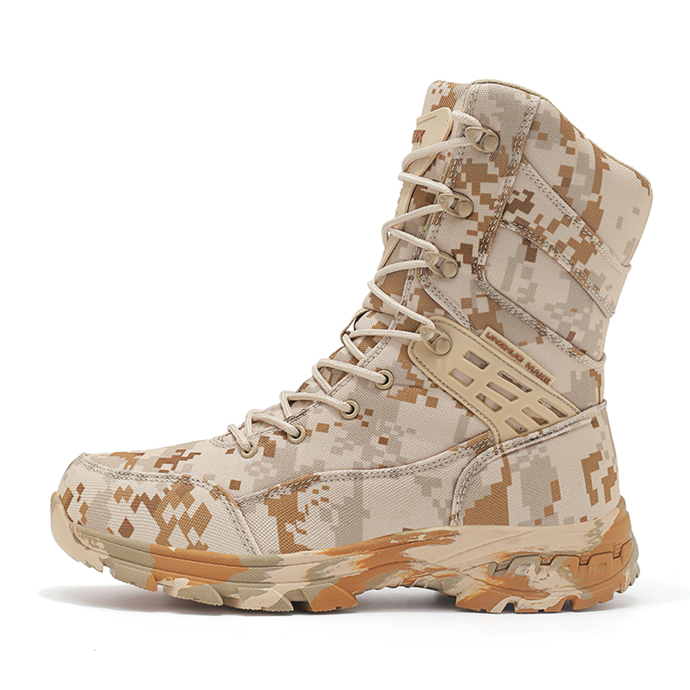 TANGLANGBUCHAN Abrasion Resistant Cushioning Knee High Combat Boots Men"s