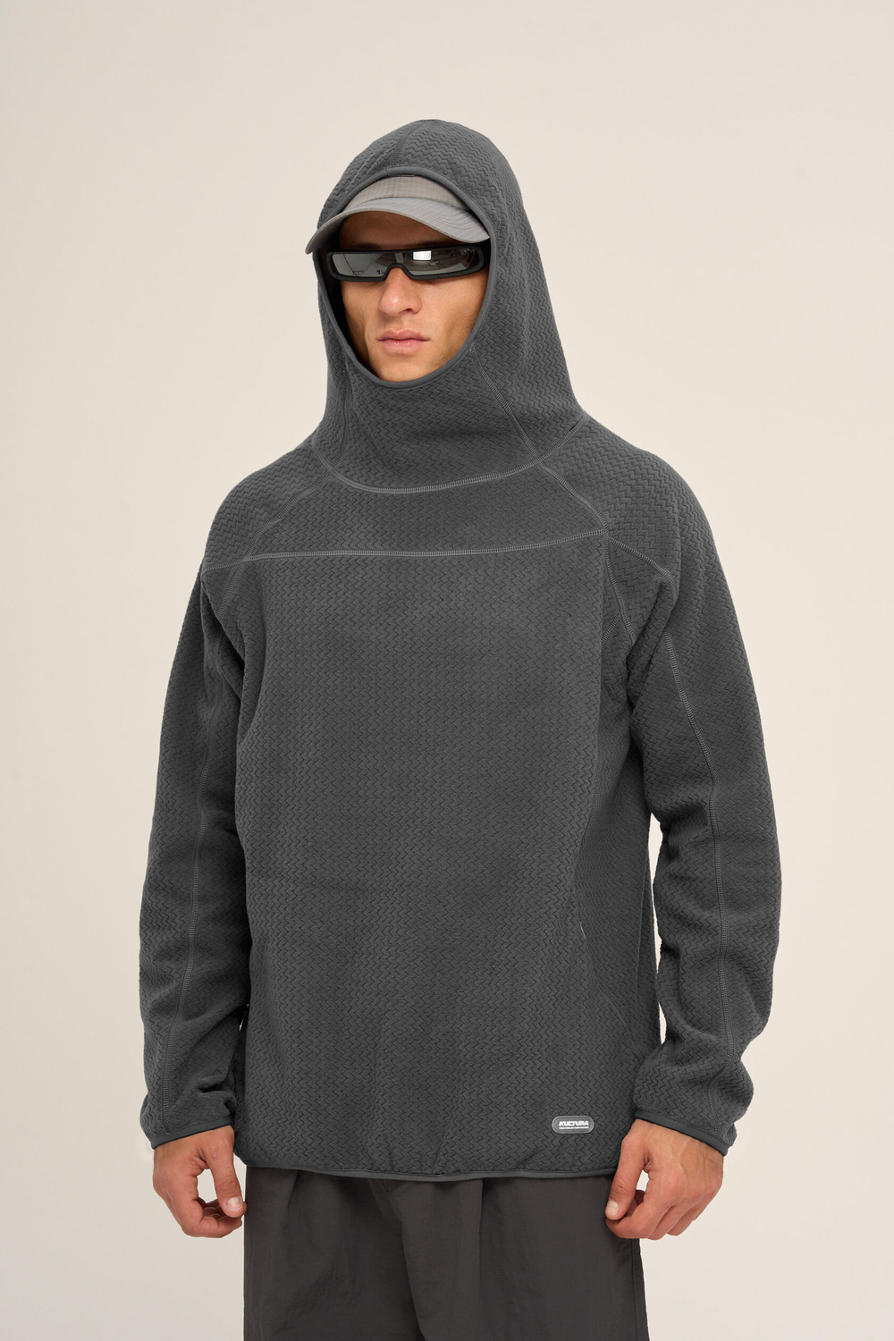 Худи KUL'TURA "ZIGZAG FLEECE" Серый