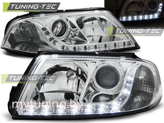 Передние фары daylight chrome для VW Passat B5 GP