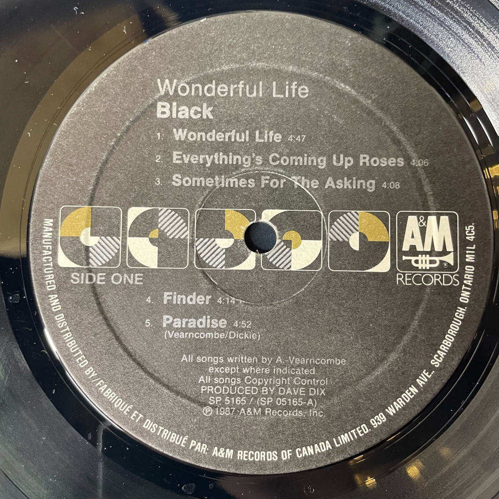 Винтажная виниловая пластинка LP Black Wonderful Life (Канада 1987) Sweetest Smile