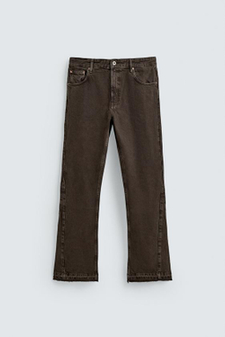 ZARA ДЖИНСЫ FLARE FIT, КОРИЧНЕВЫЙ