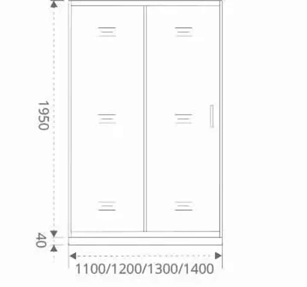 Душевая дверь в нишу Bas Antares WTW-110-C-CH 110*195 без поддона