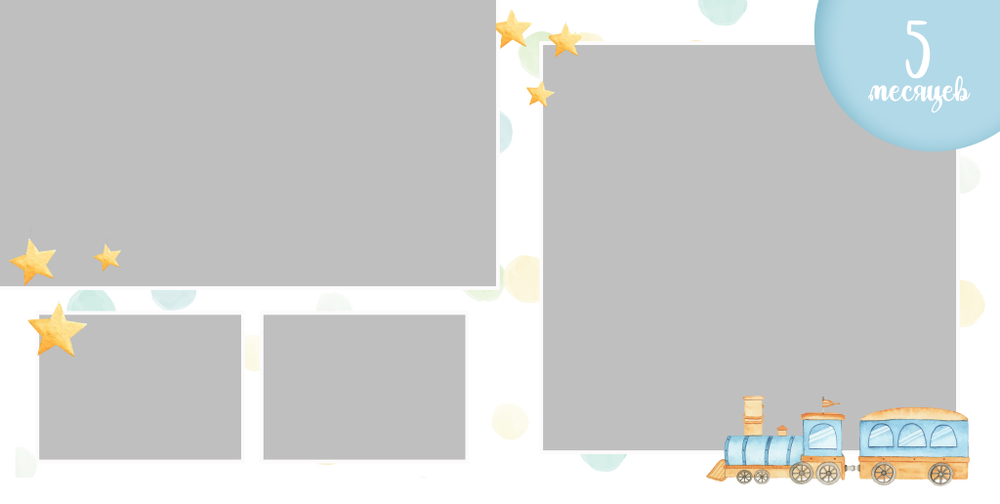 PSD-Шаблон фотокниги "It's a boy"