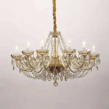 Подвесная люстра 12*E14 1738-12P золотой/ янтарный Brendy Favourite