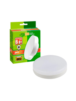 Лампа светодиодная PLED-ECO 6Вт таблетка матовая 3000К тепл. бел. GX53 460лм 230В JazzWay 2851987