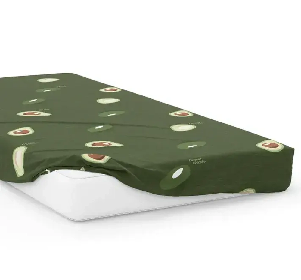 Простыня на резинке 200*90*25 AVOCADO, 100% хлопок