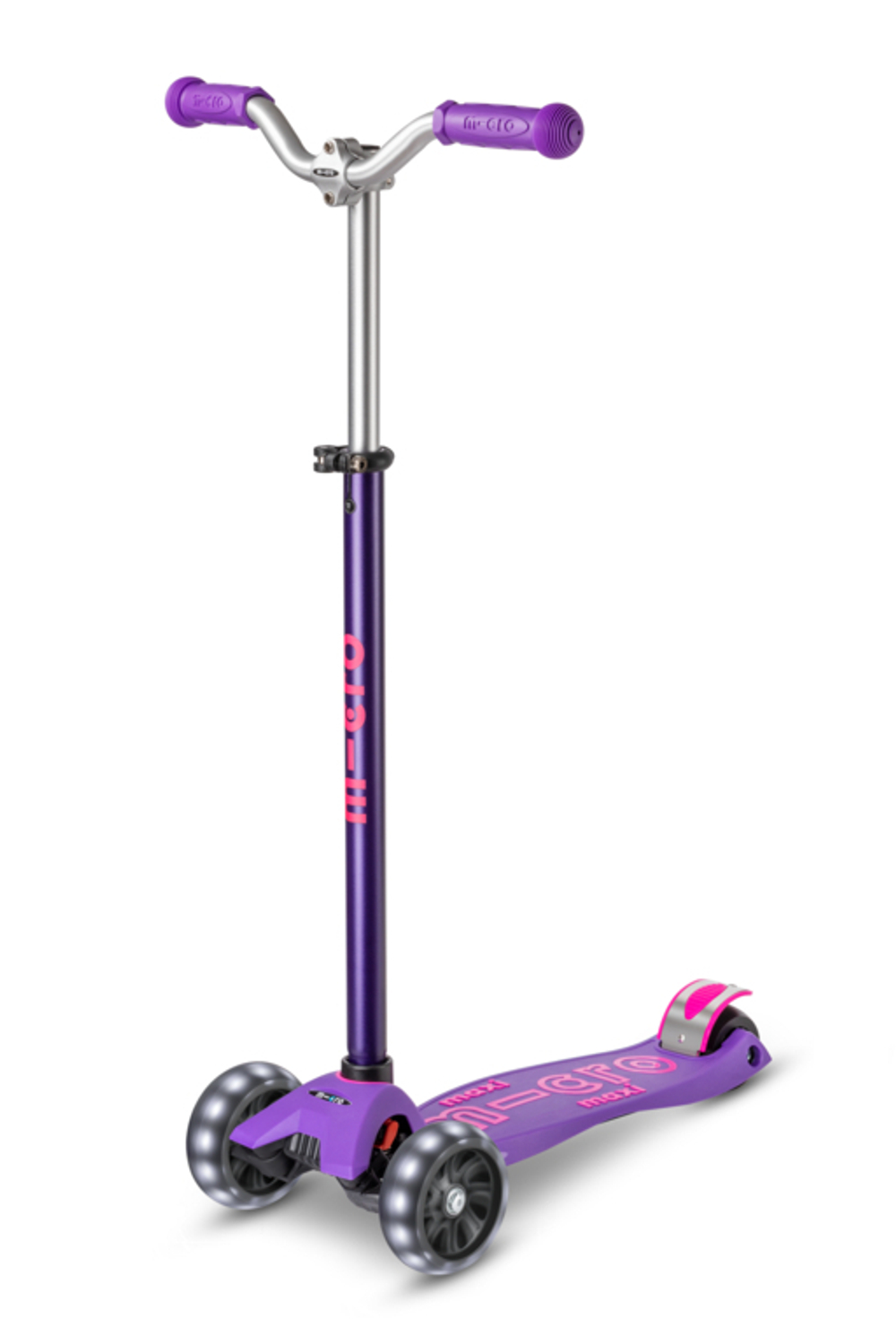 Самокат Maxi Micro Deluxe Pro LED сиреневый