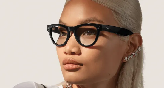 Умные очки Ray-Ban Meta Skyler Gen 2, глянцевая чёрная оправа, линзы с фильтром Blue Light