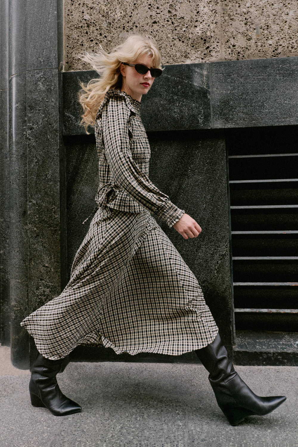 ЮБКА МИДИ В КЛЕТКУ — ZARA