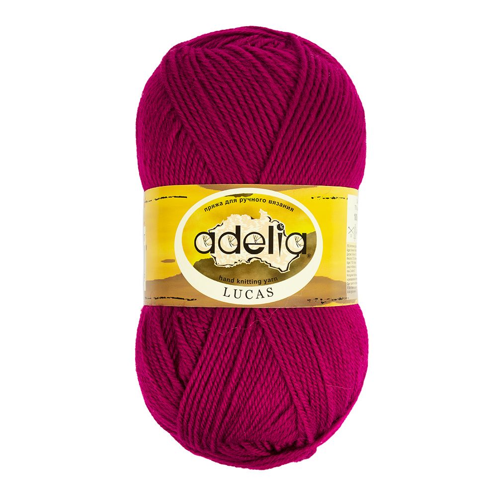 Пряжа Adelia Lucas / уп.5 мот. по 100г, 218м, 10 малиновый Пряжа Adelia Lucas / уп.5 мот. по 100г, 218м, 10 малиновый