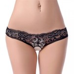 Стринги с доступом Black Bow, 3XL