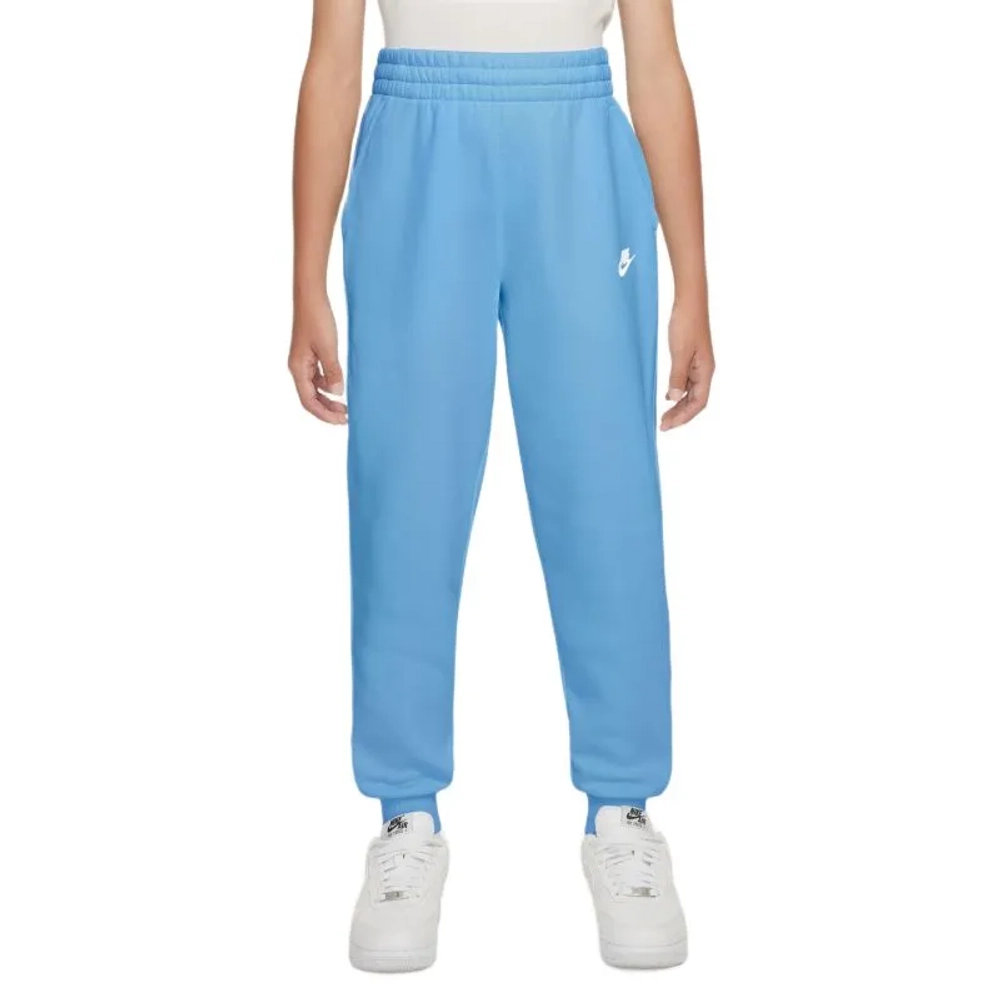 Брюки для девочки теннисные Nike Kids Club Fleece - footМяч blue/white