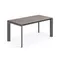 Стол раздвижной Atta 160-220x90 см, антрацит, серая керамика