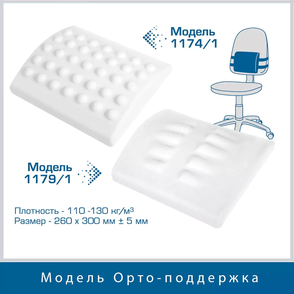 Подушка под спину ортопедическая с массажным эффектом полусфера ортоподдержка  арт. 1174/1