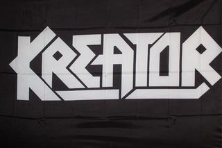 Флаг Kreator белая надпись
