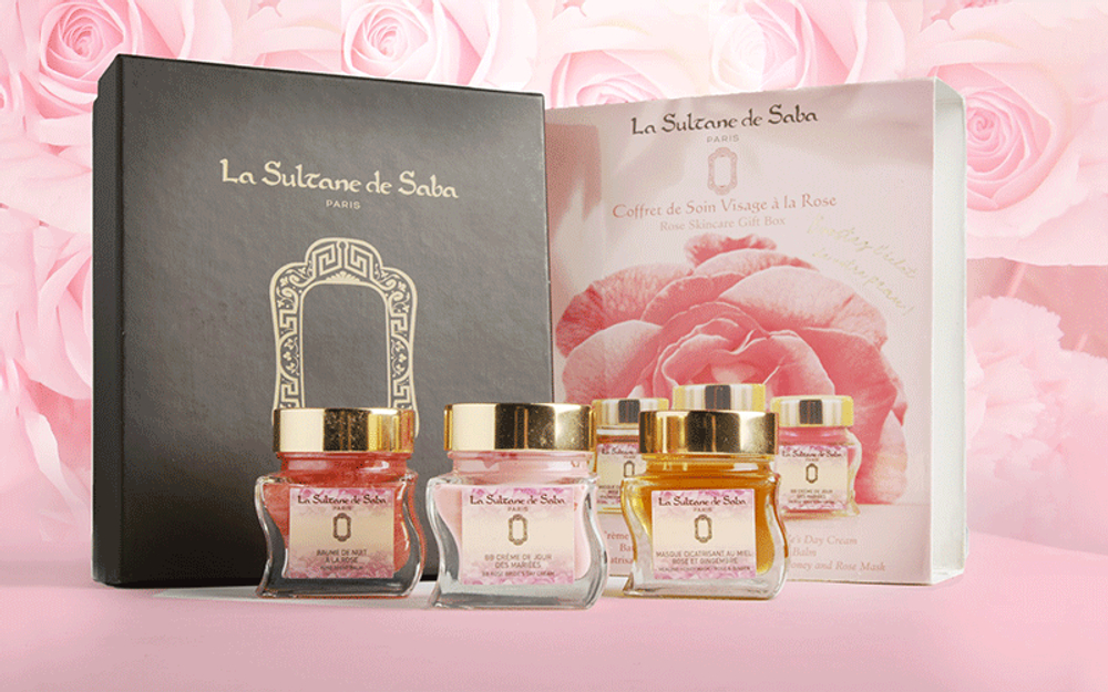 La Sultan de Saba Rose Skincare Gift Box Набор для лица с экстрактом розы. (Бальзам+Крем+Маска)