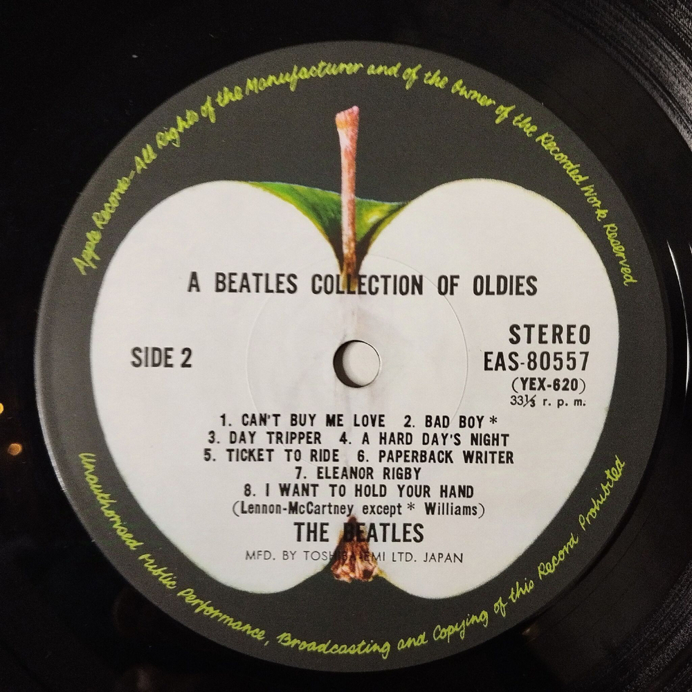 Винтажная виниловая пластинка LP A Collection Of Beatles Oldies (Japan 1976) (Obi Copy) EAS-80557