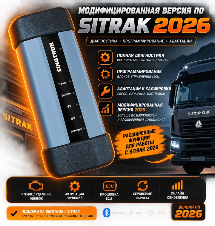 Модифицированная версия ПО Sitrak 2026