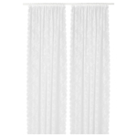 Комплект штор IKEA ALVINE (АЛЬВИНЕ), Белый,145х250 см, 2 шт