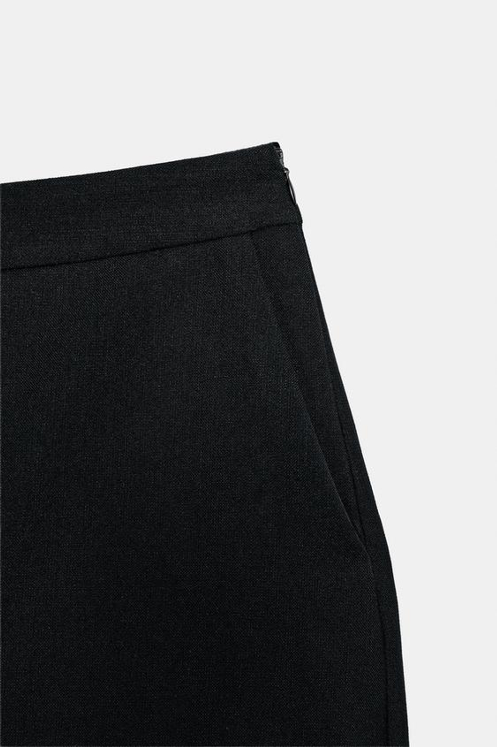 ZARA ЮБКА-ШОРТЫ С БОКОВОЙ МОЛНИЕЙ, ЧЕРНЫЙ