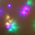Гирлянда для дома БАХРОМА «Снежинка» ш2,5 м* в0,6/0,9м 130 ламп LED, IP-20, Мультицвет, белый мерцает (возможность соединения)