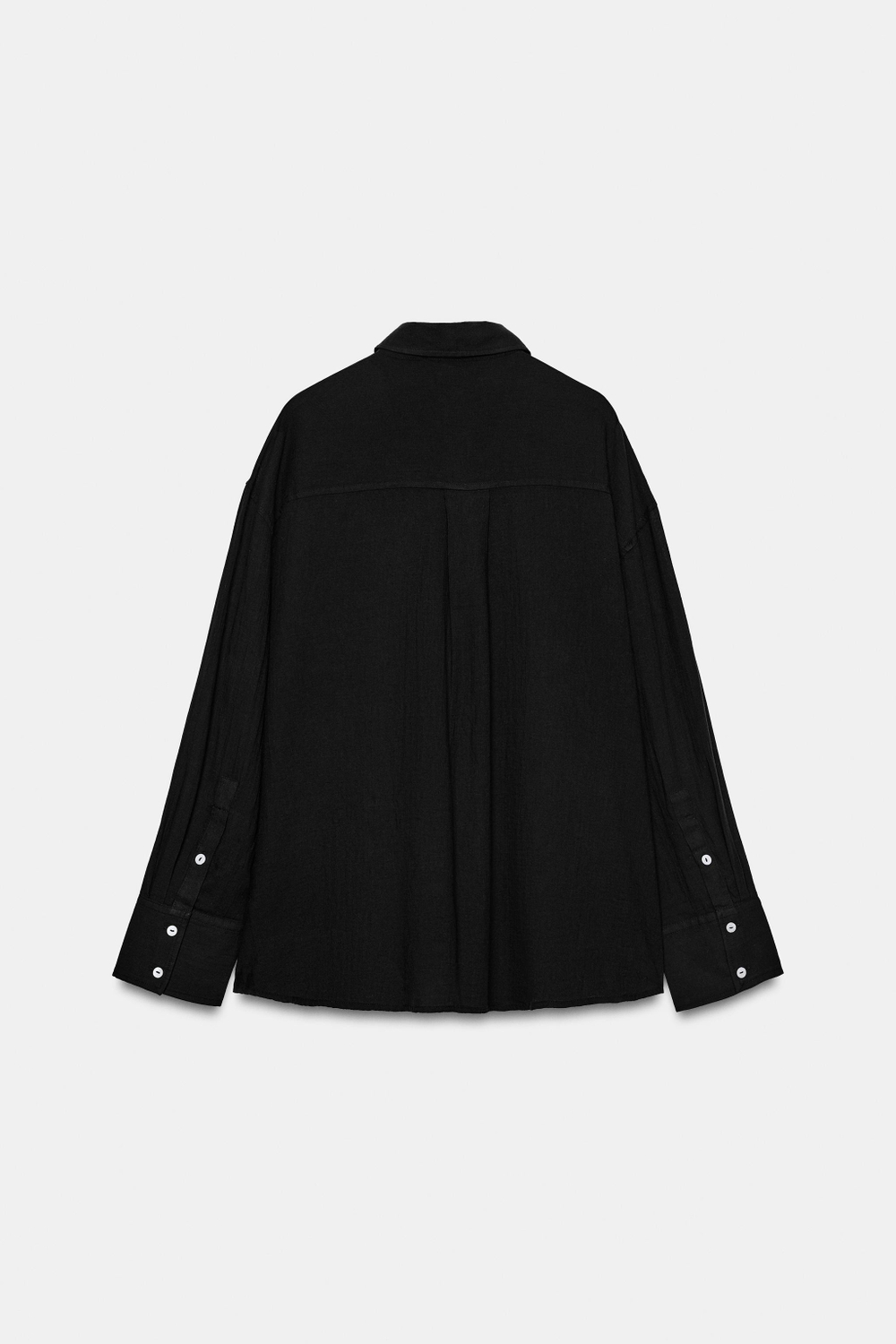РУБАШКА ОВЕРСАЙЗ ИЗ ШИФОНА В ПОЛОСКУ С КАРМАНОМ — ZARA