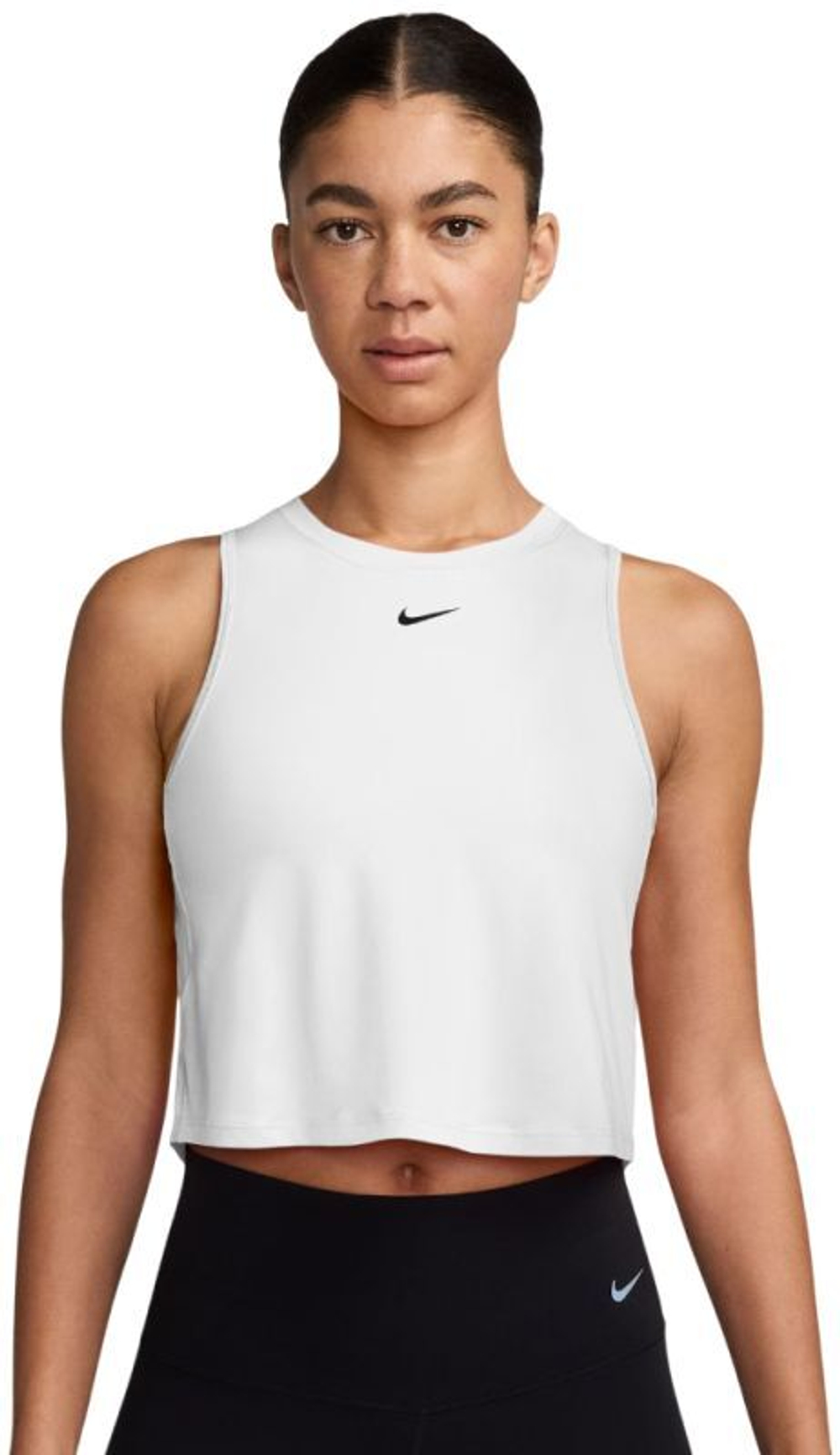 Женский топ теннисный Nike One Classic Dri-Fit Cropped Tank - белый