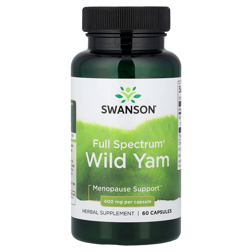 Swanson Vitamins, Full Spectrum®, дикий ямс, 400 мг, 60 капсул