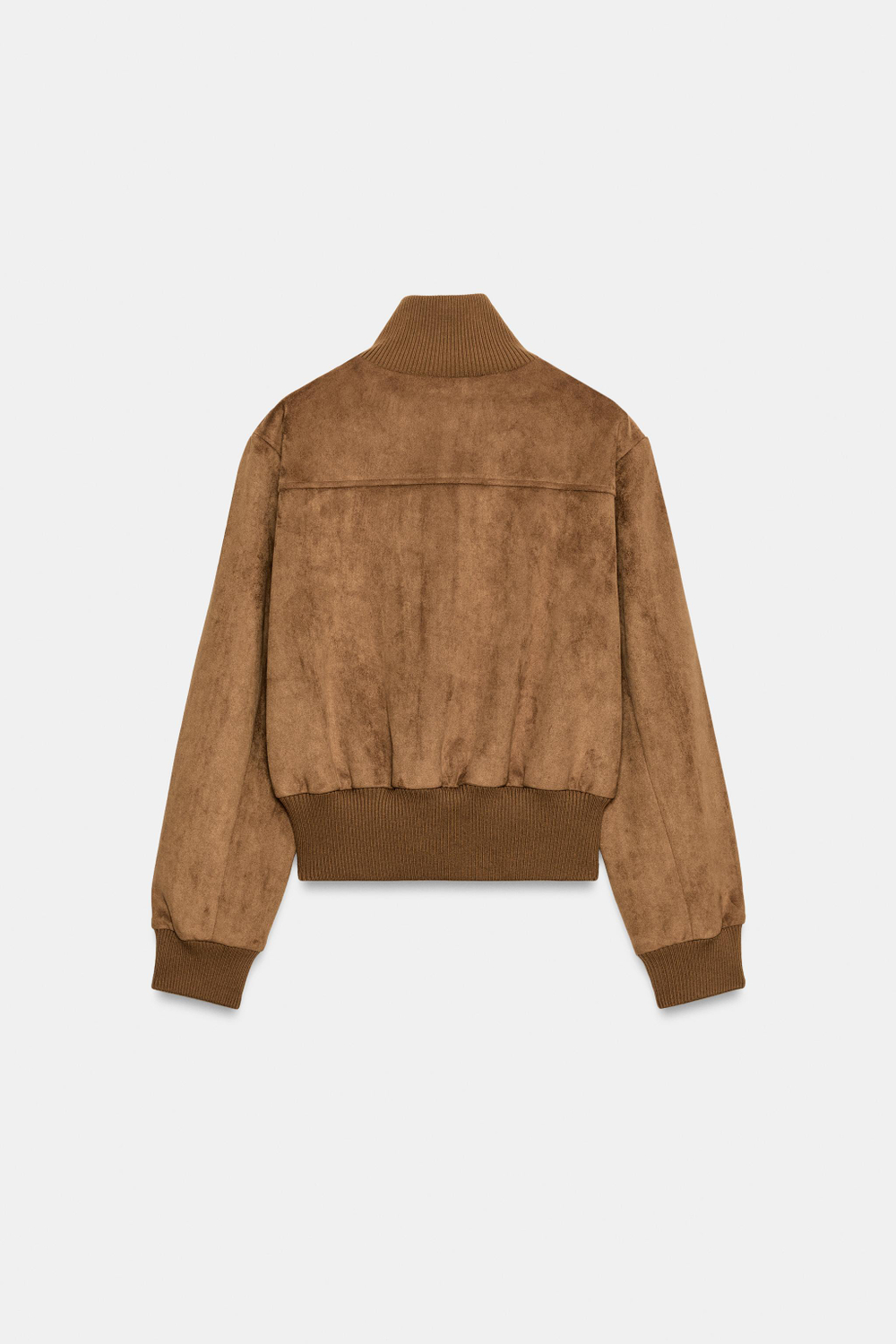 БОМБЕР ИЗ ИСКУССТВЕННОЙ ЗАМШИ — ZARA