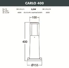 Наземный светильник Carlo DR1.574.000.WXU1L Fumagalli