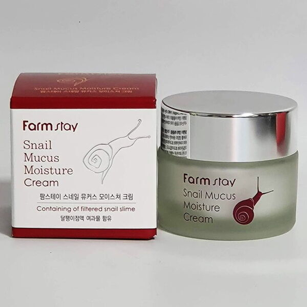 Увлажняющий крем с муцином улитки FarmStay Snail Mucus Moisture Cream, 50гр