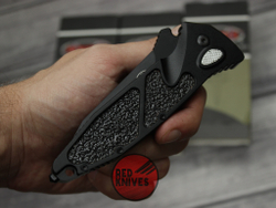 Нож Microtech Socom Auto Black Drop V 2025 - черная рук. черный клинок