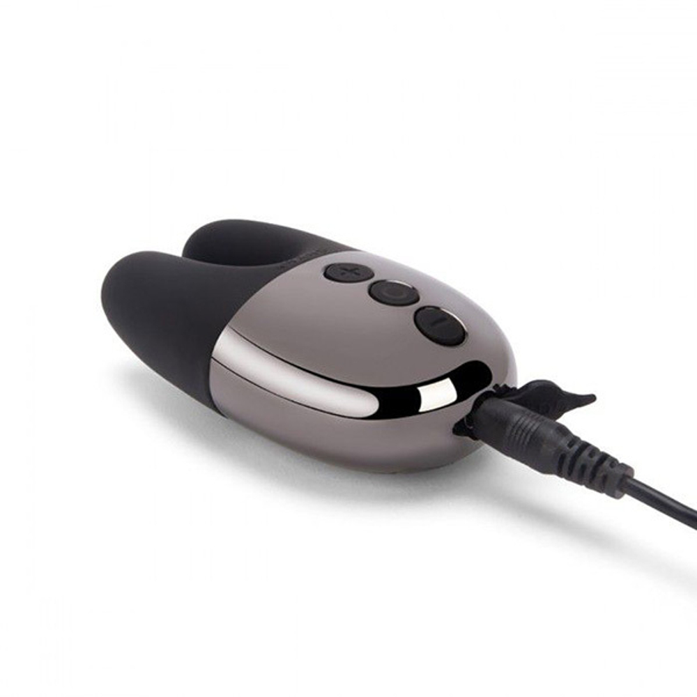 Черный вибратор с ушками 8,4см Le Wand Double Vibe LW-035-BLK
