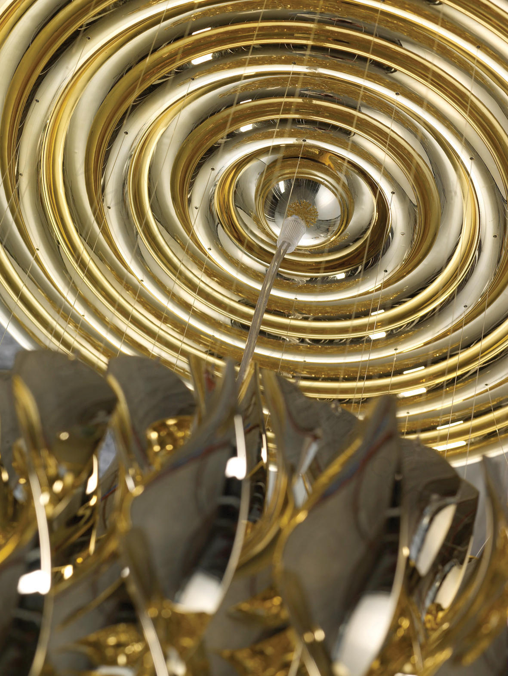 Pendant design lamp  Spiral SP02 by Verpan Panton (Gold)