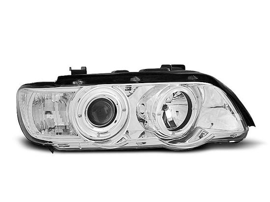 Передние фары CHROME ANGEL EYES для BMW X5 E53