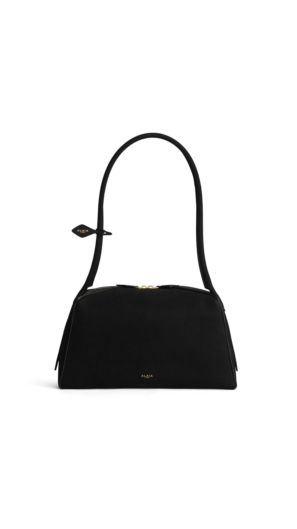 ALAÏA СУМКА LE BOULEDOGUE ИЗ ЗАМШИ, ЧЕРНЫЙ