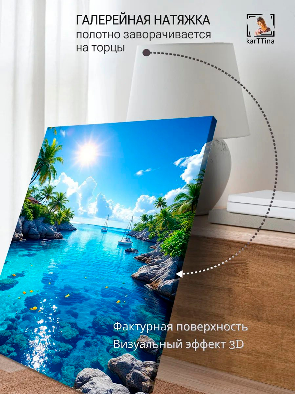 Картина "Гроза над морем", на стену 50х70см 1шт.