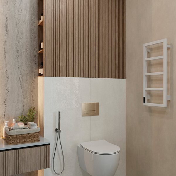 Полотенцесушитель электрический Simple 1435 -9 секций - 430 мм, низ лево