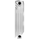 Радиатор алюминиевый STOUT Gamma 350 - 8 секций (подключение боковое, цвет белый)