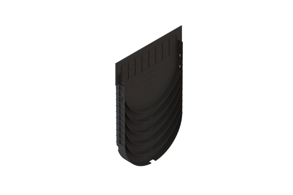 Переходник пластиковый угловой для лотков PolyMax серии Basic DN300