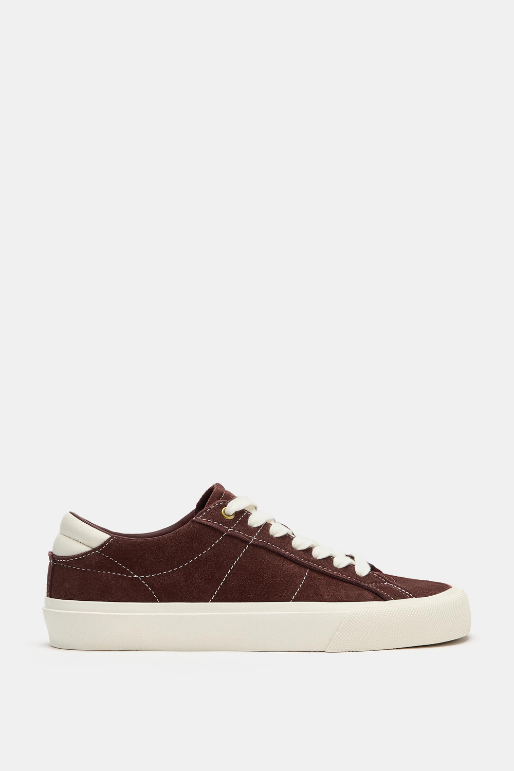 ZARA КРОССОВКИ ИЗ КОЖИ BAREFOOT, КРАСНЫЙ БУРГУНДИ
