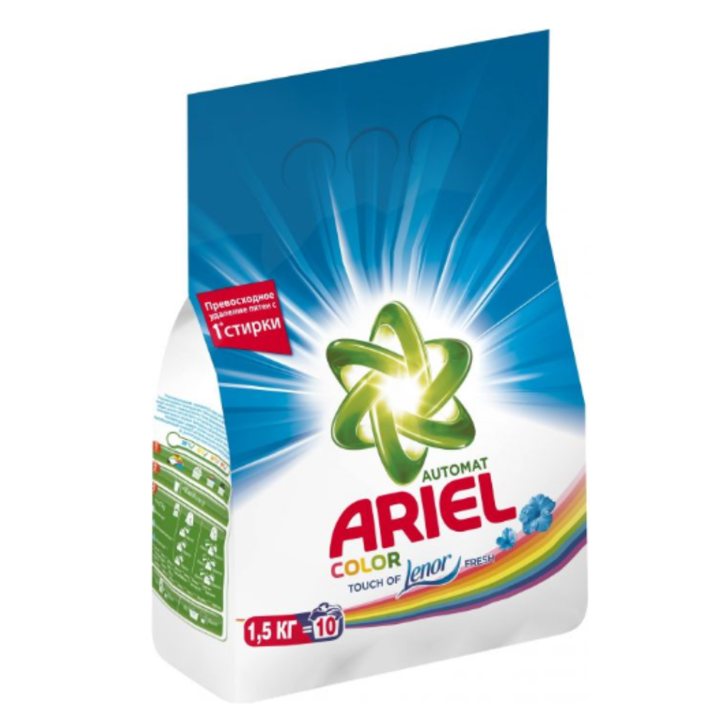 Стиральный порошок Ariel Color с ароматом Lenor 1.5 кг