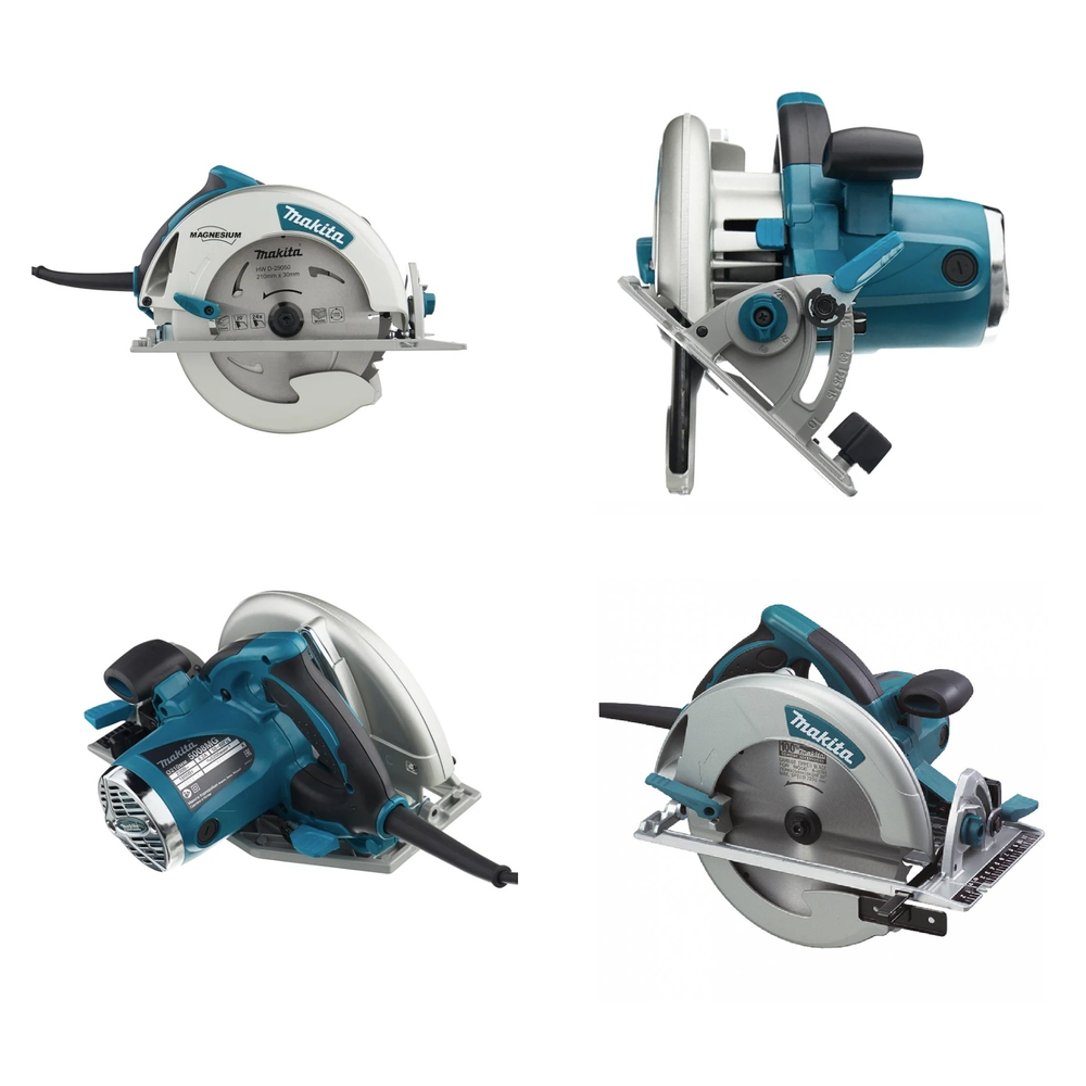 СУПЕР ЦЕНЫ! Дисковая пила сетевая профессиональная Makita 220В 1,8 кВт Диск 210 / 30 мм, + Параллельный упор, Диск D-29050 в кейсе 5008MGJX2